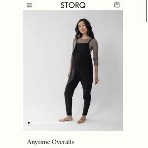 EUC Storq Maternity Anytime Overalls Black Size 2